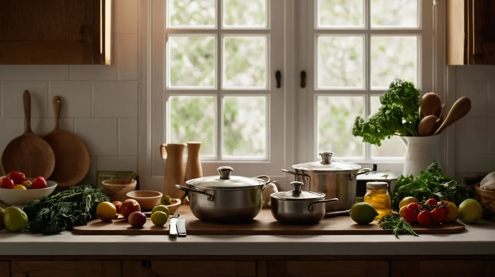 Colorful assortment of pantry staples on a wooden surface