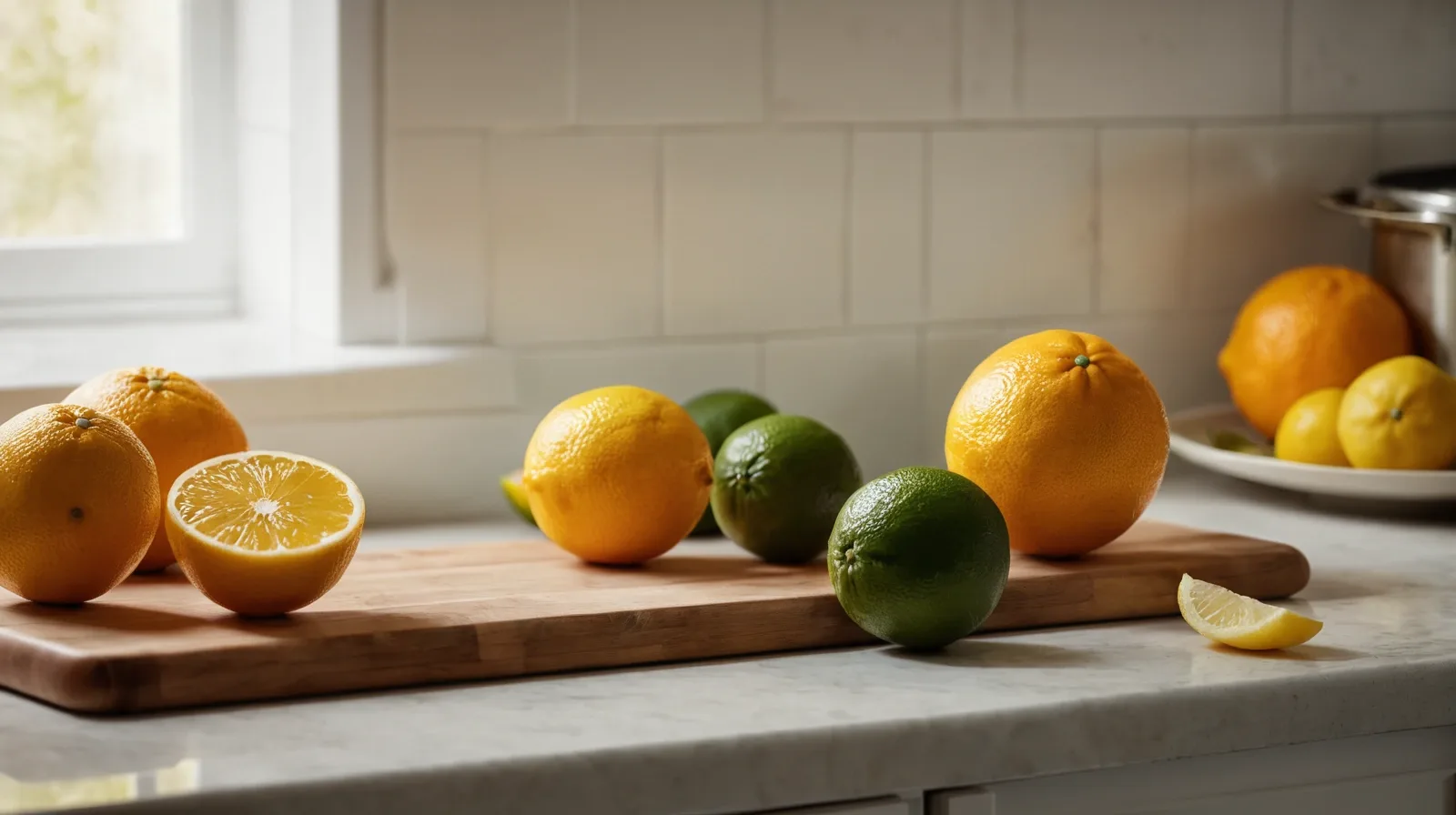 A pile of freshly grated citrus zest on a wooden cutting board