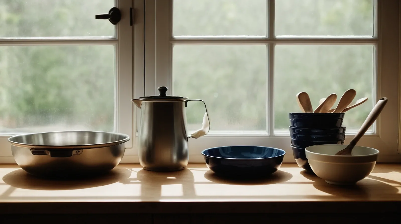 A close-up of three translucent jars filled with white powder, each labeled with a different starch type.