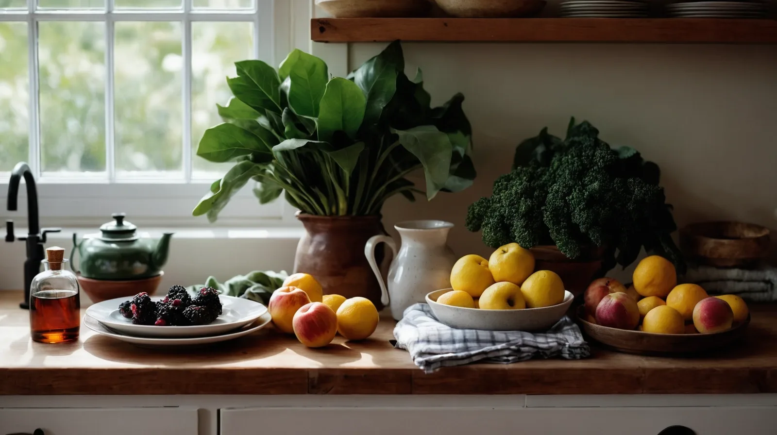 A plate of assorted Japanese ingredients including miso paste, soy sauce, and seaweed.
