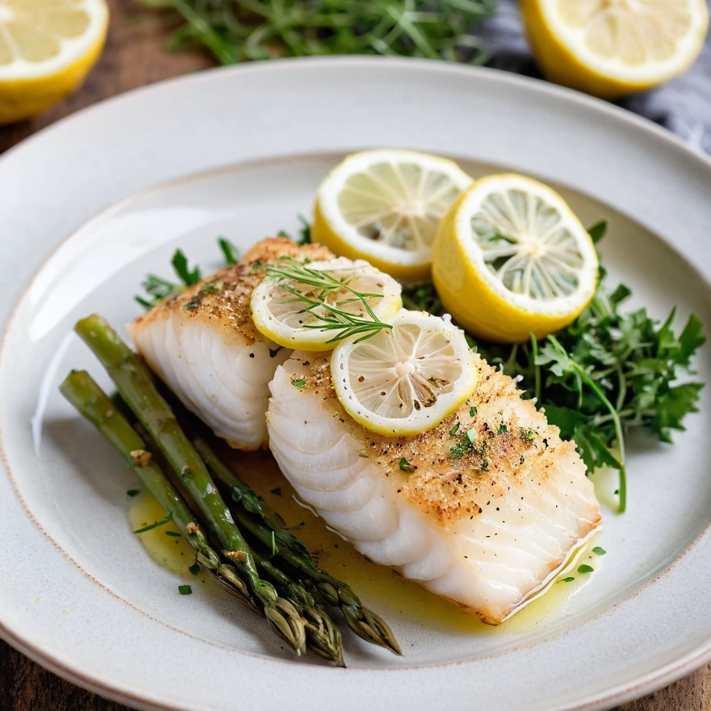 Baked Garlic Lemon Cod Fillets