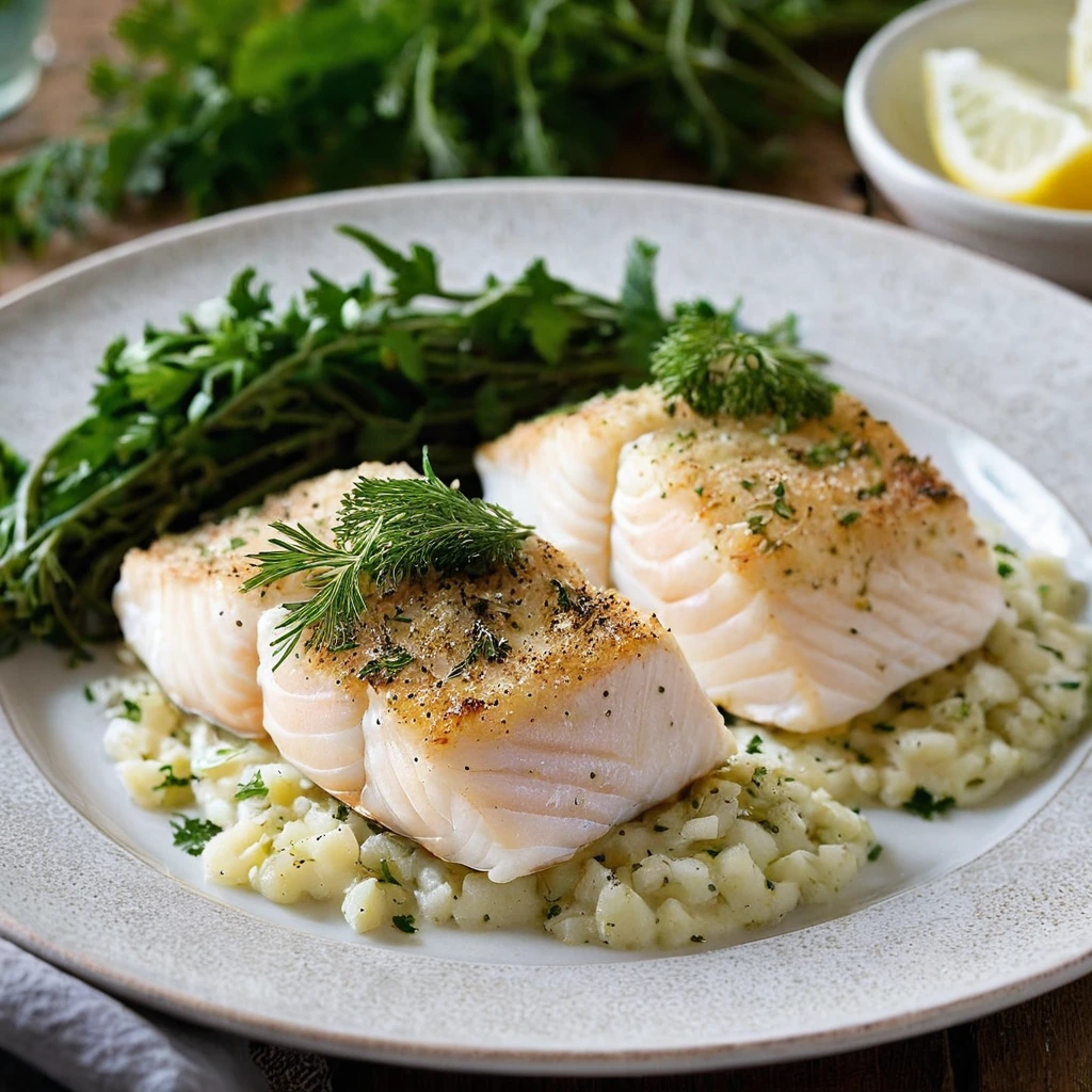 Baked Herb Butter Cod Fillets