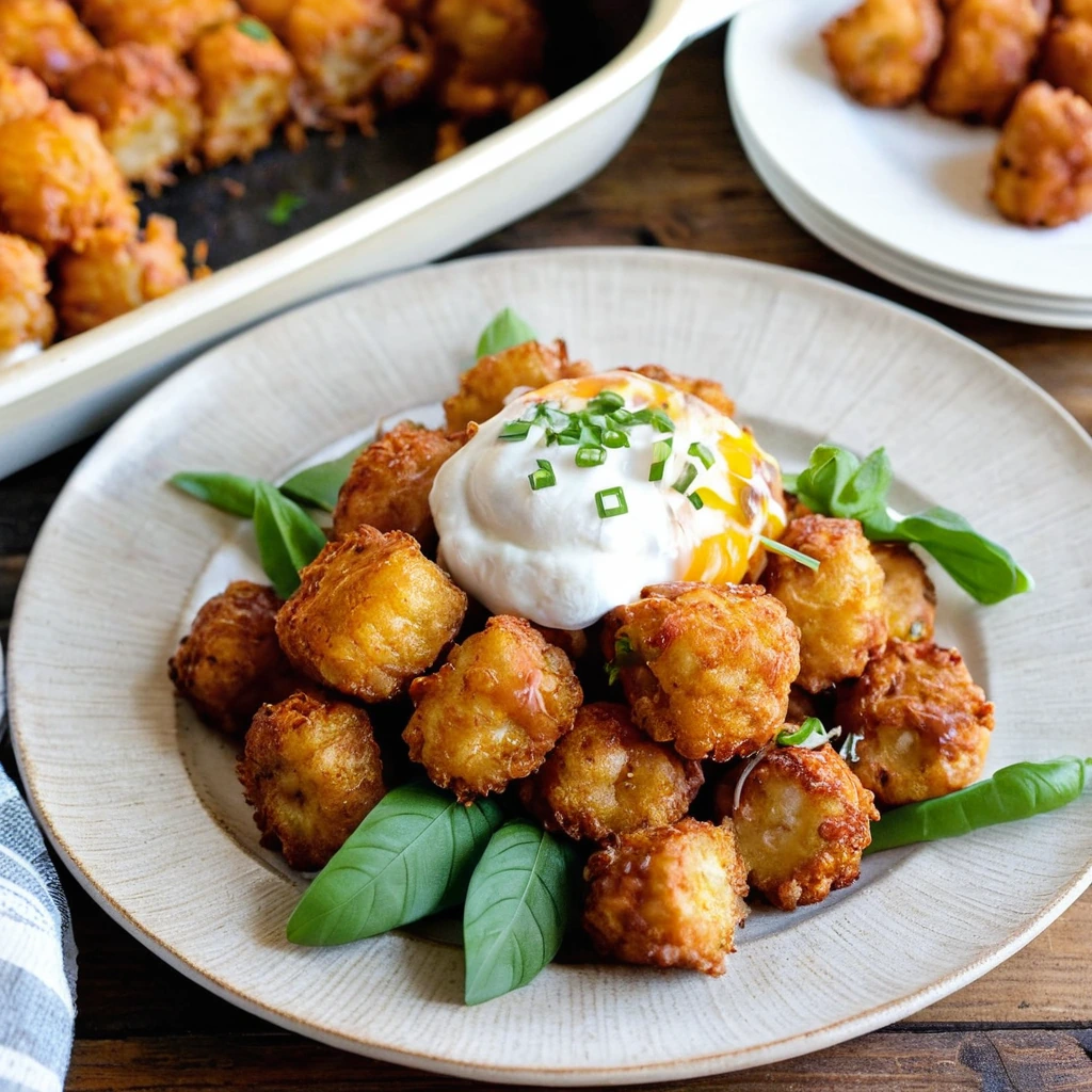 BBQ Tater Tot Bake