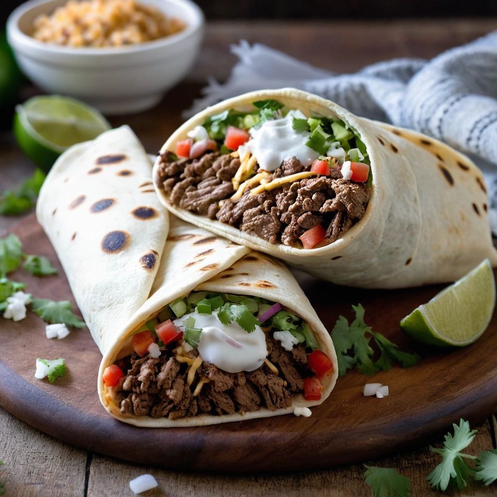 Beef and Bean Burritos
