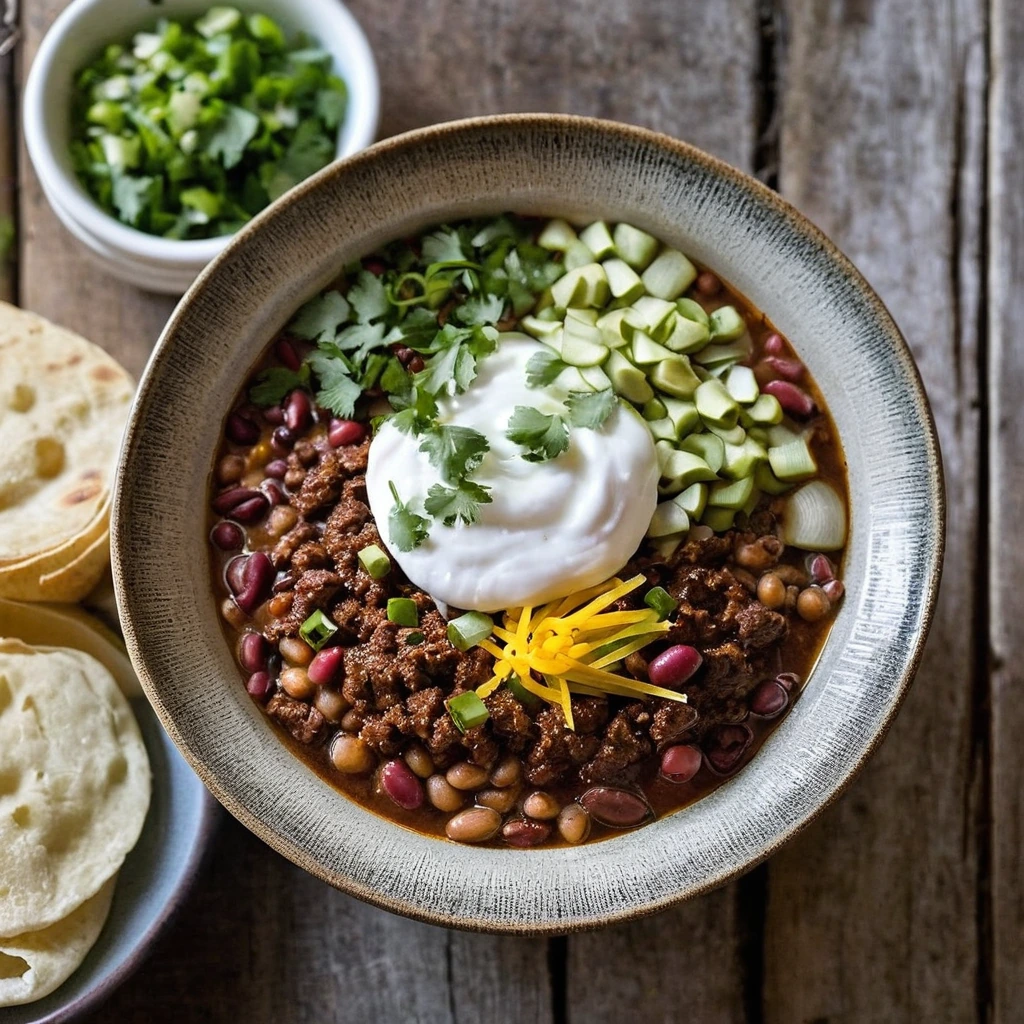 Beef and Bean Chili Bowl