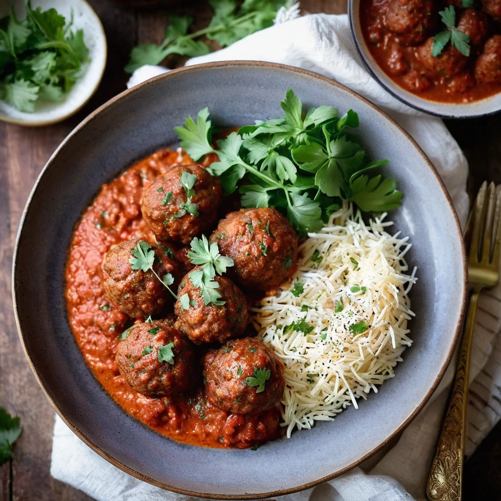 Beef Kofta Meatballs in Tomato Sauce