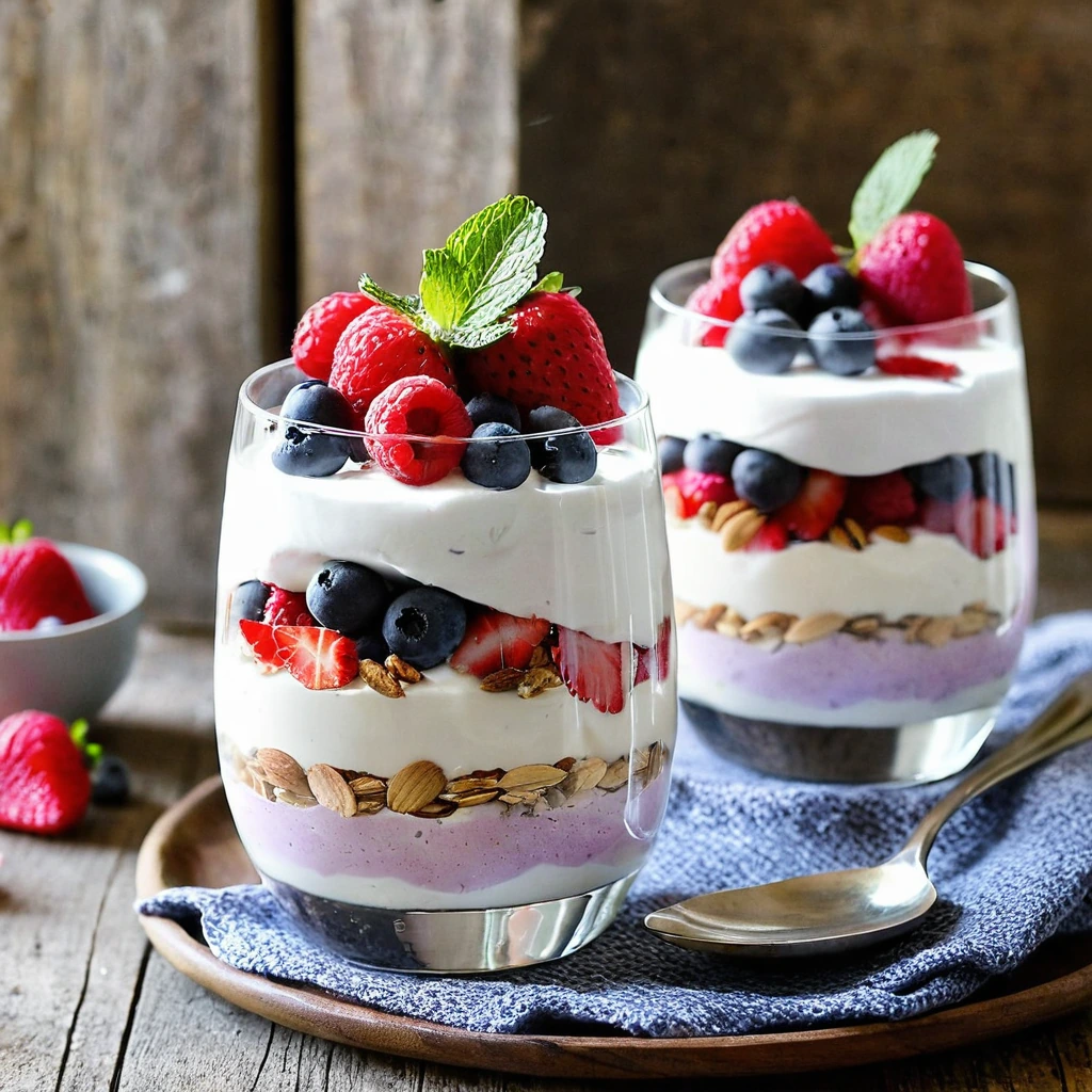 Berry Almond Yogurt Parfait
