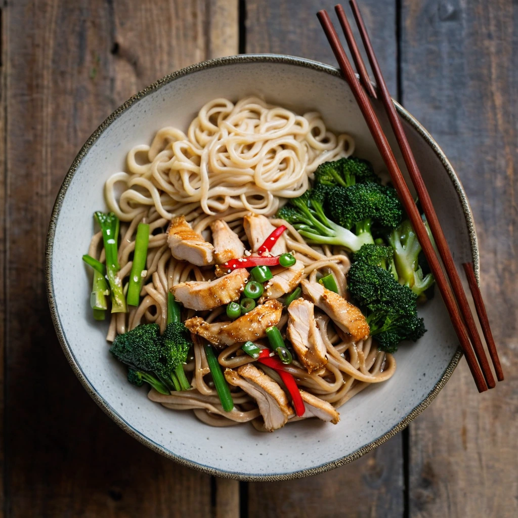 Chicken Udon Noodle Stir Fry