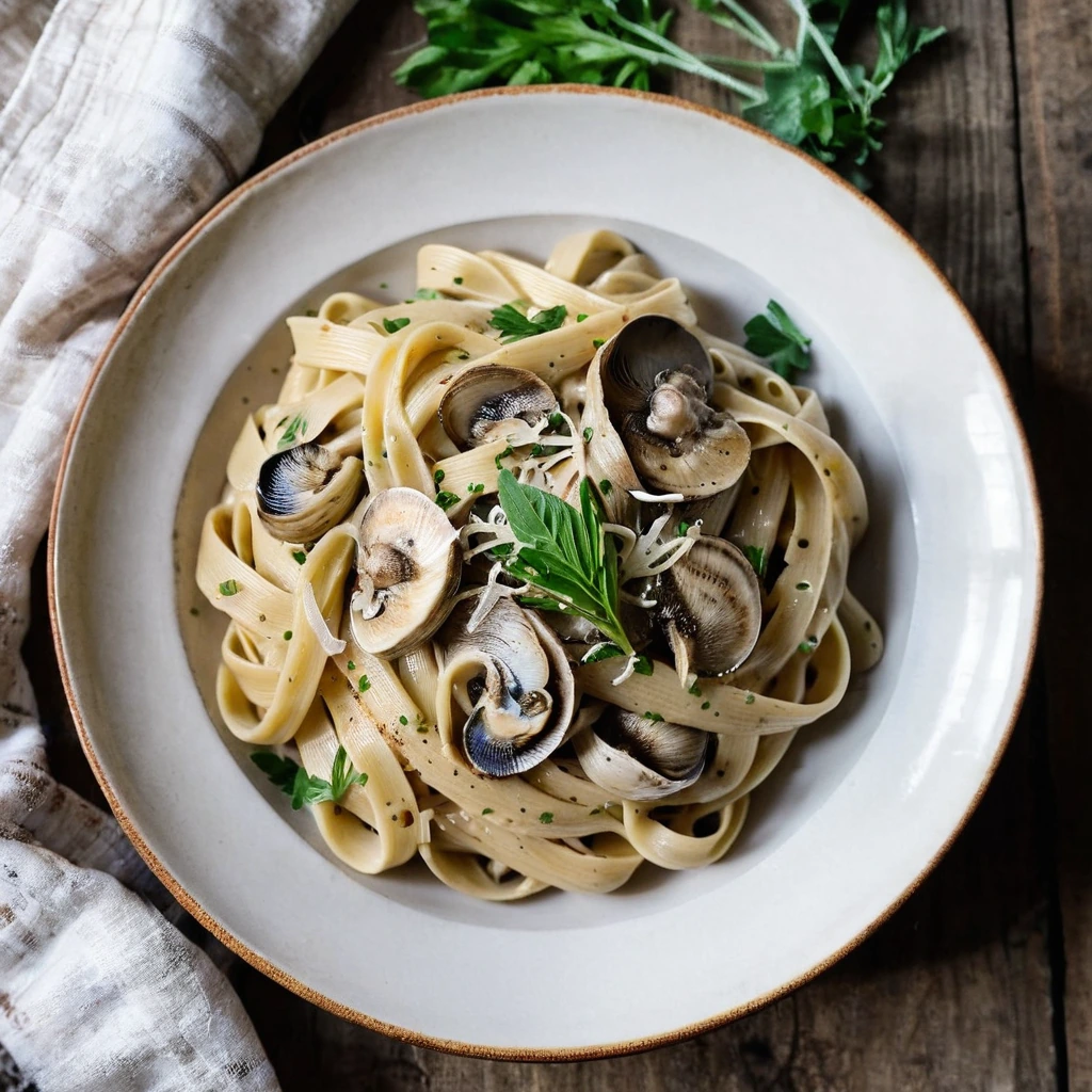 Creamy Garlic Mushroom Pasta