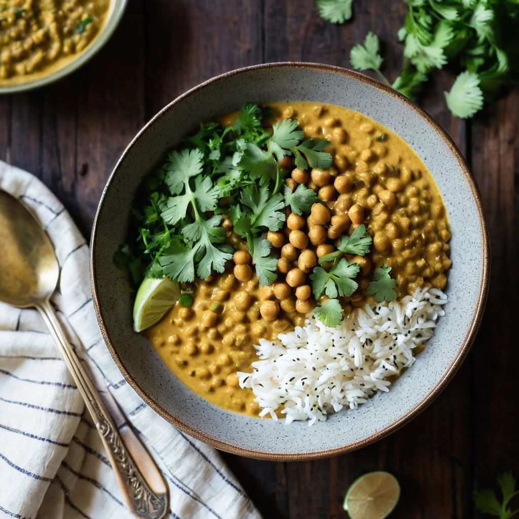 Creamy Lentil Curry Bowl