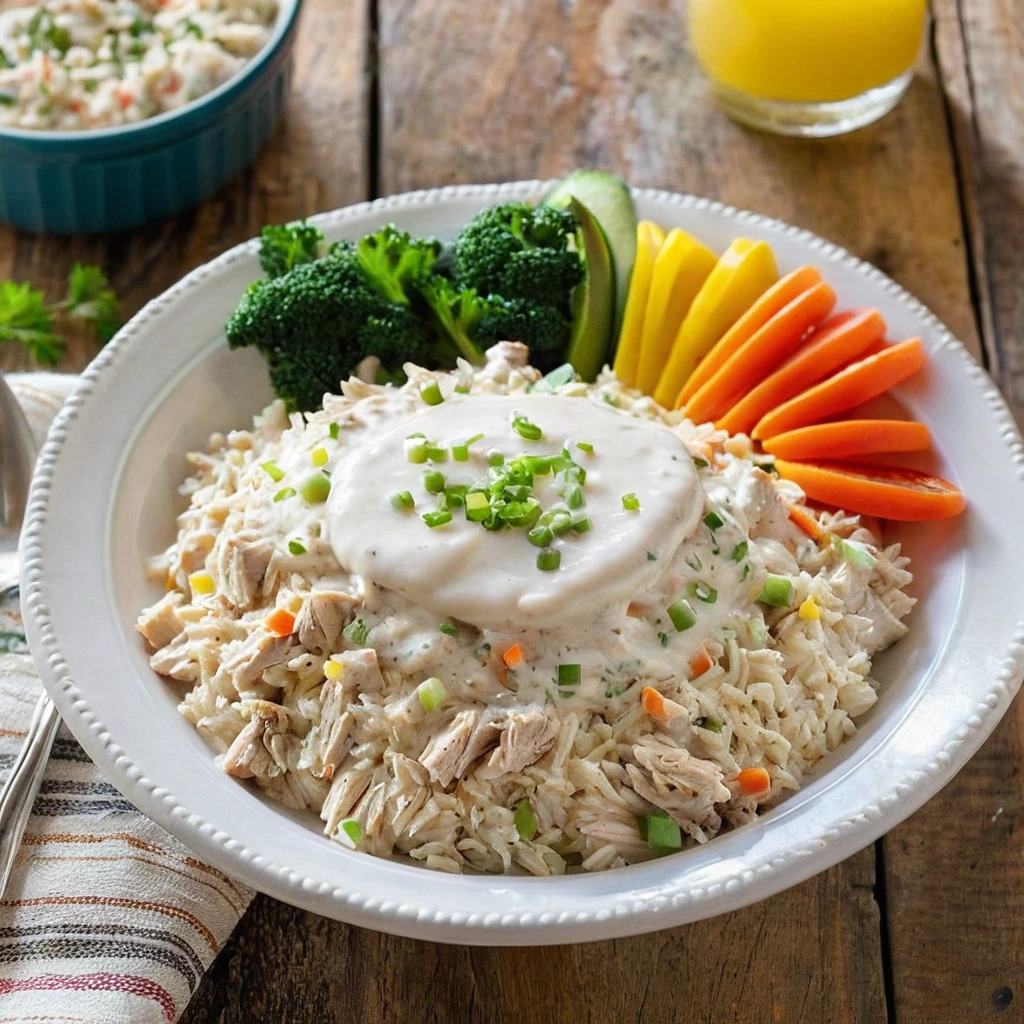 Creamy Ranch Turkey Rice Bake