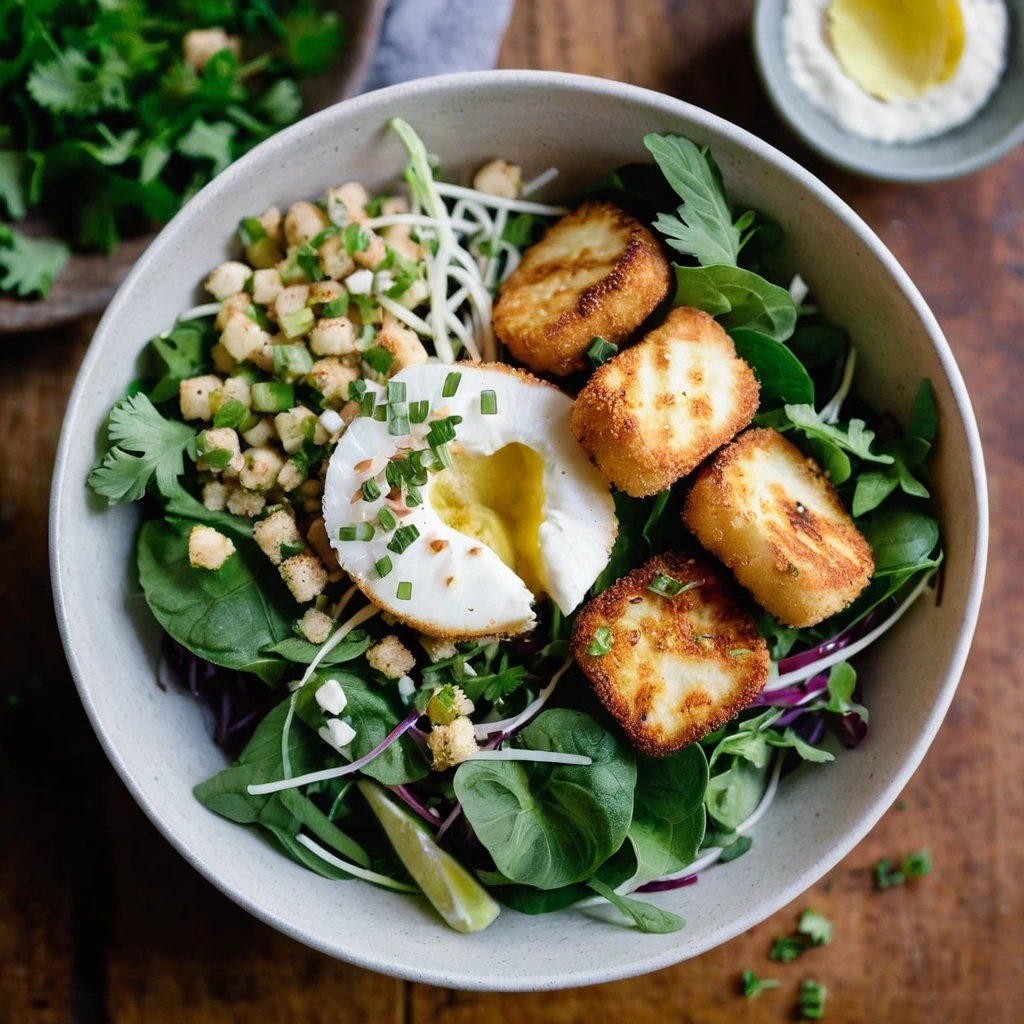 Crispy Halloumi Bowls