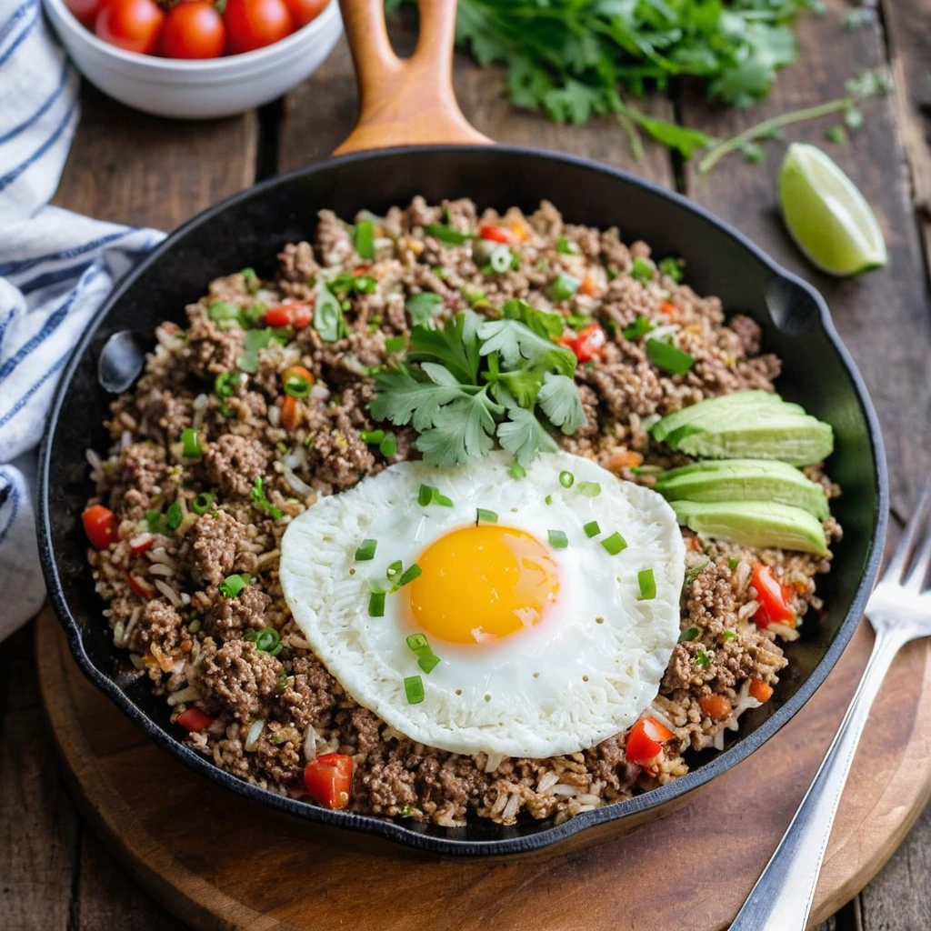 Easy Ground Beef and Rice Skillet