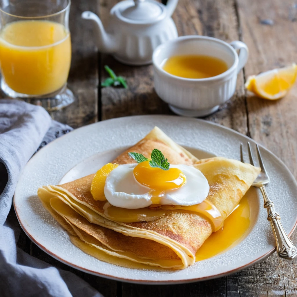 French Crepes Suzette (Non-Alcoholic)