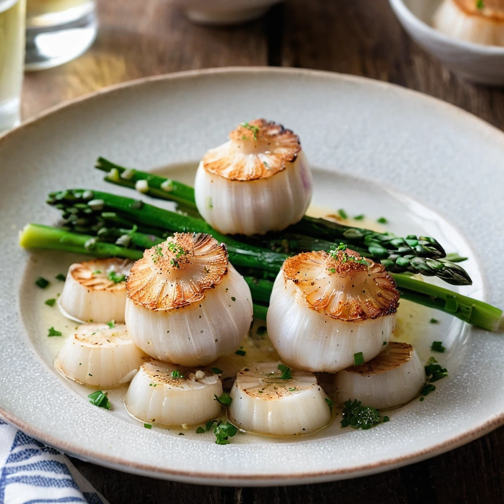 Garlic Butter Baked Scallops