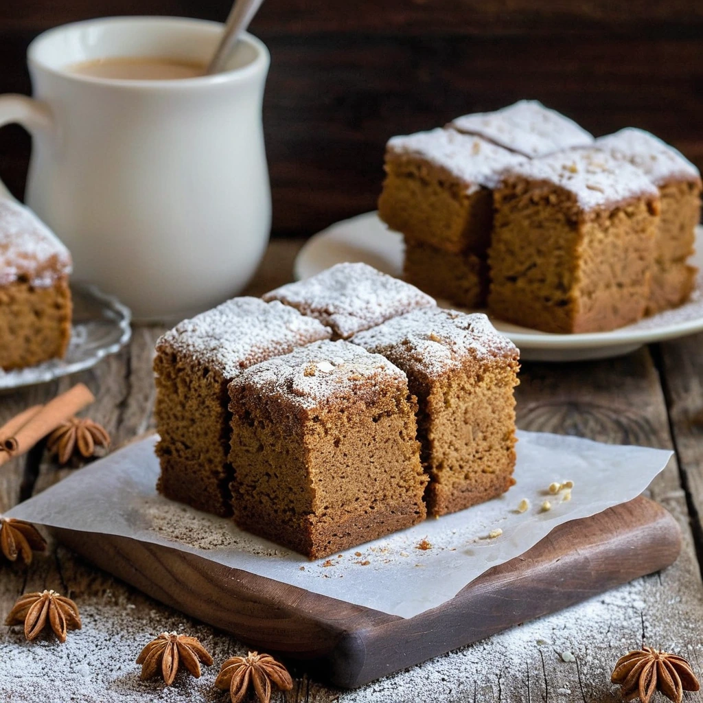 Gingerbread Cake Squares