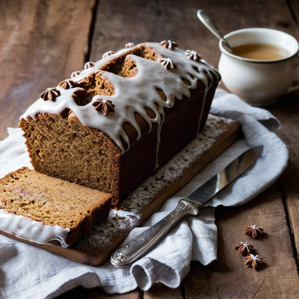 Gingerbread Loaf with Glaze