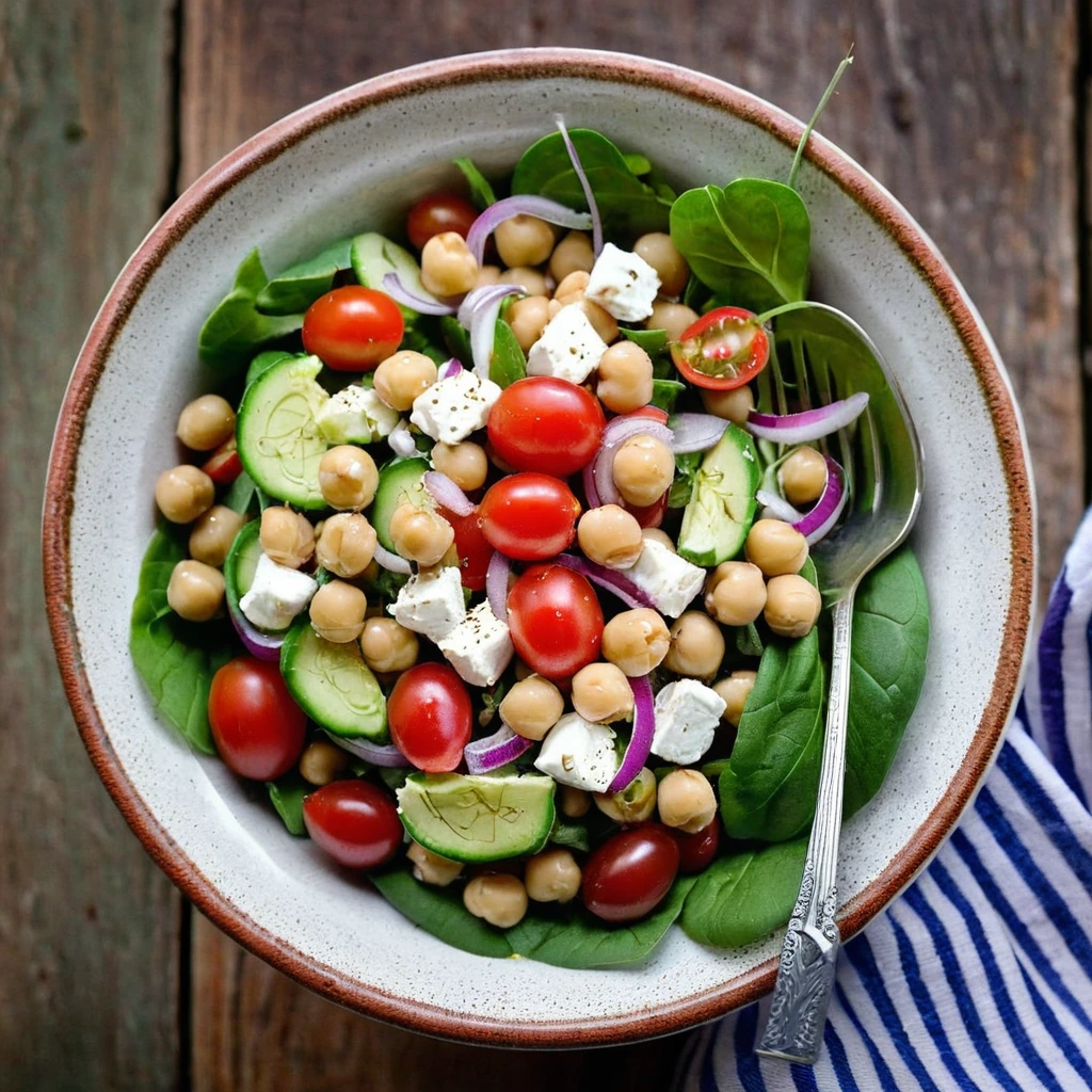 Greek Salad with Chickpeas