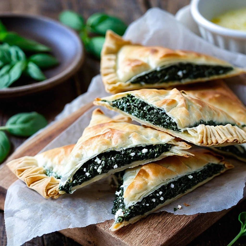 Greek Spinach Pie Triangles