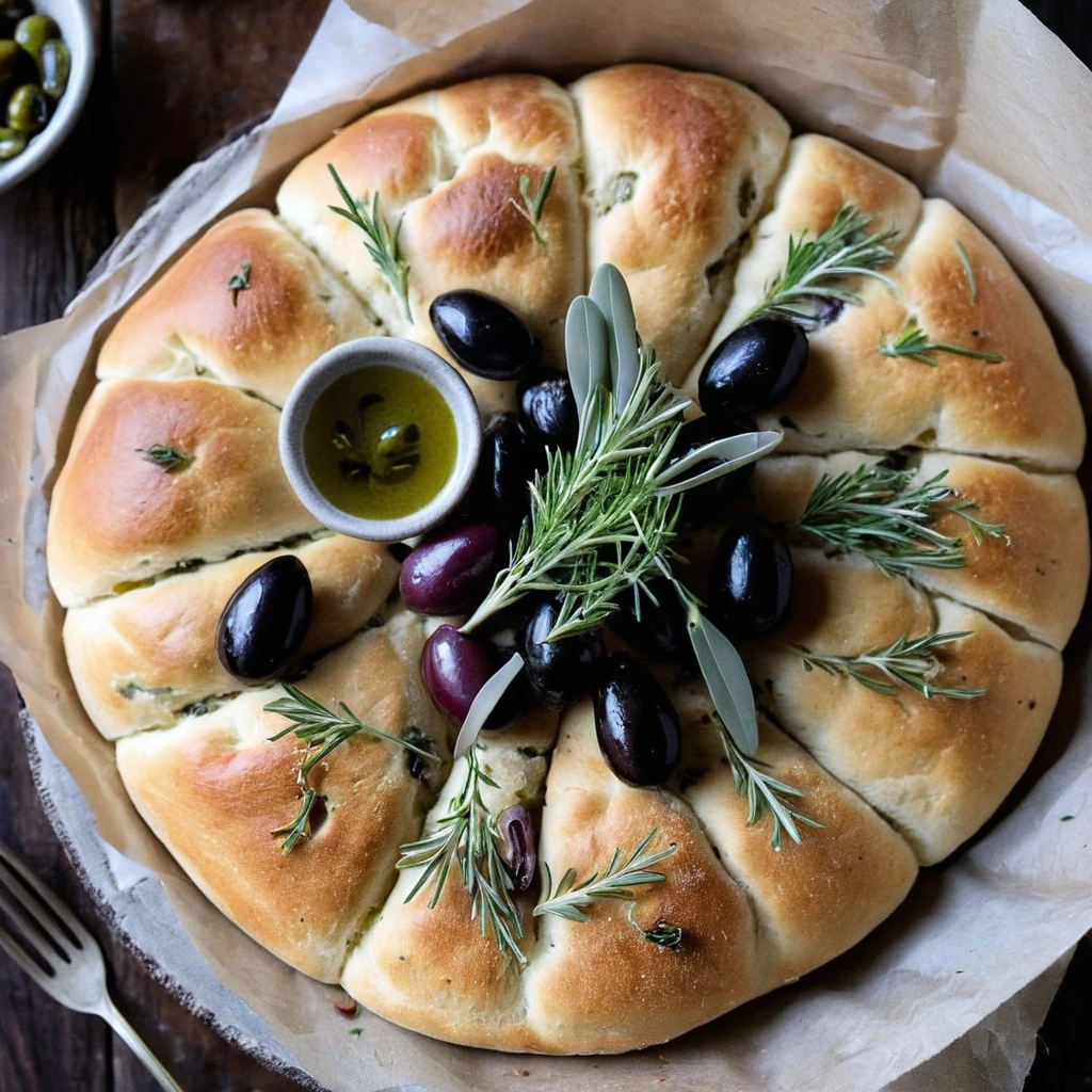 Herb and Olive Focaccia