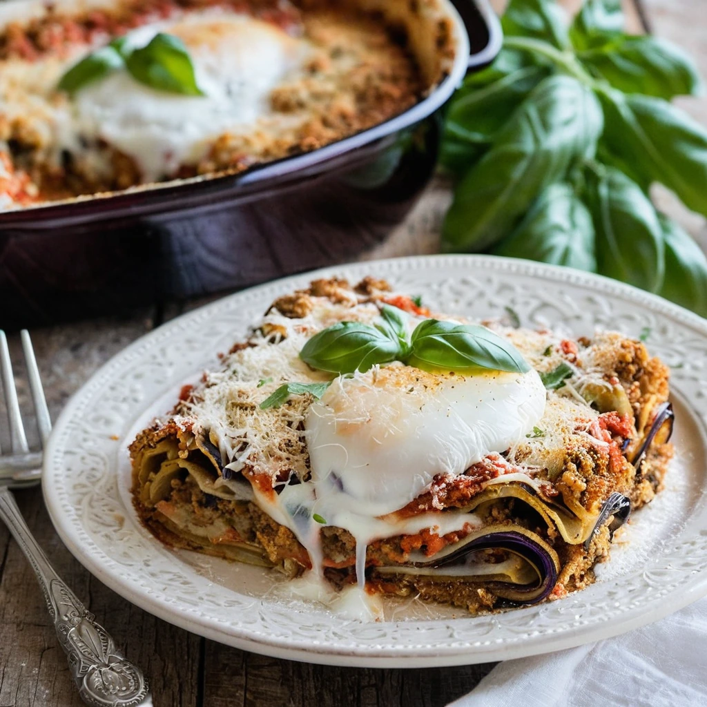 Italian Eggplant Parmesan Bake