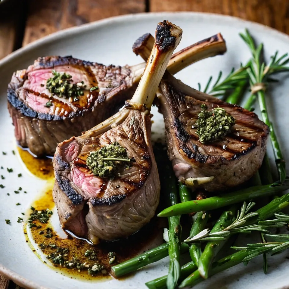 Grilled Lamb Chops with Herb Rub