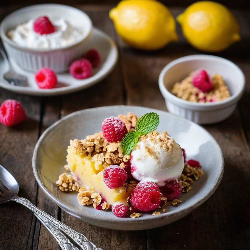 Lemon Raspberry Crumble