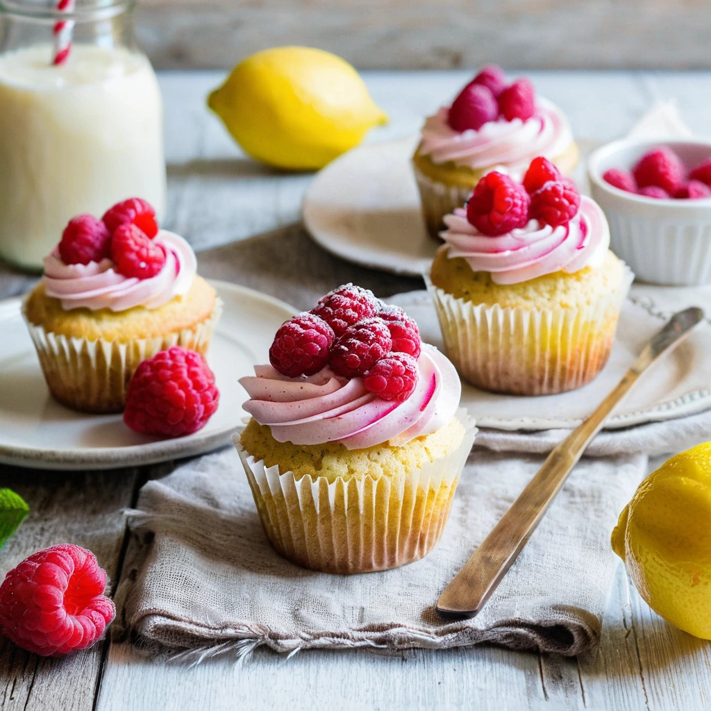 Lemon Raspberry Cupcakes