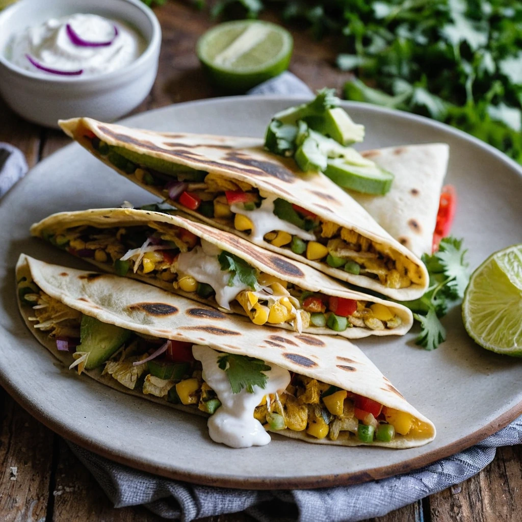 Loaded Veggie Quesadillas