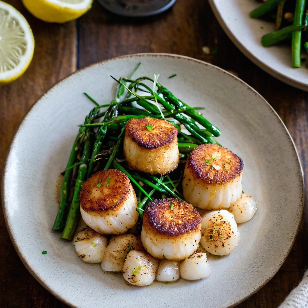 Pan-Seared Cajun Spice Scallops