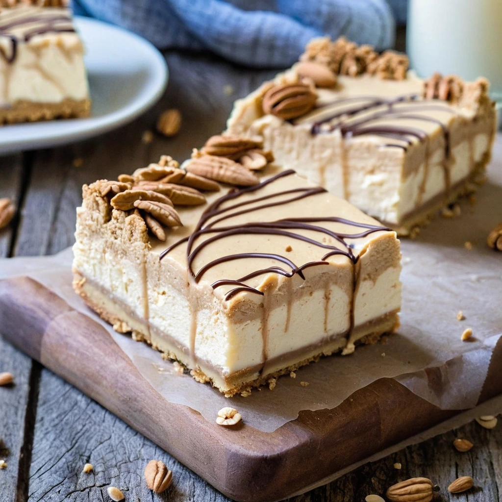 Peanut Butter Swirl Cheesecake Bars