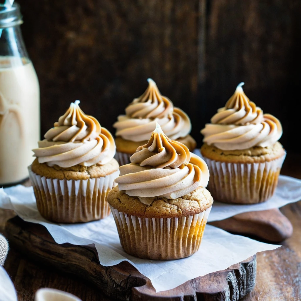 Peanut Butter Swirl Cupcakes