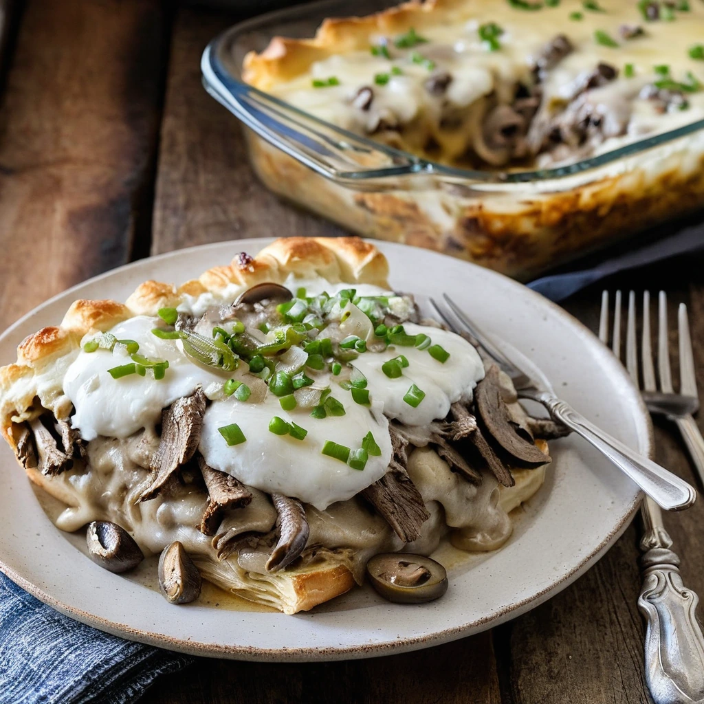 Philly Cheesesteak Casserole