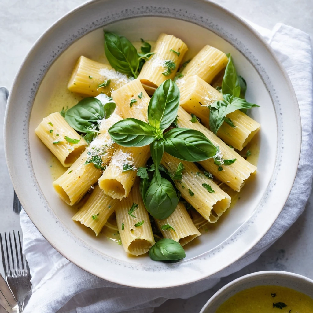 Rigatoni with Lemon Basil Sauce