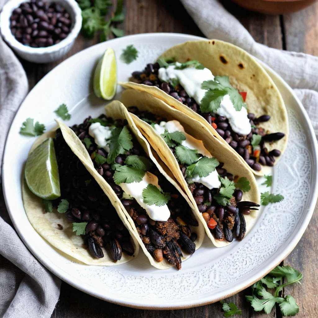 Roasted Black Bean Tacos