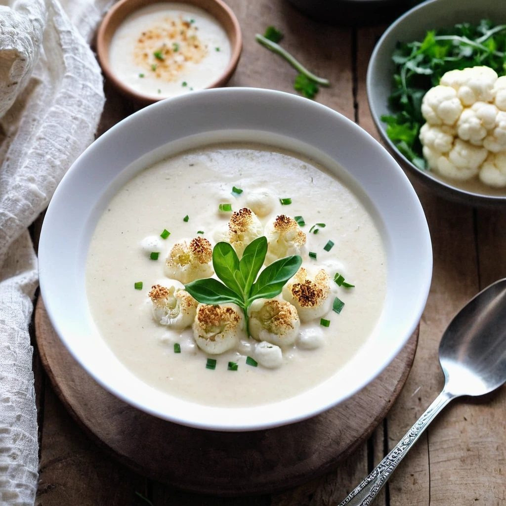Roasted Cauliflower Cream Soup