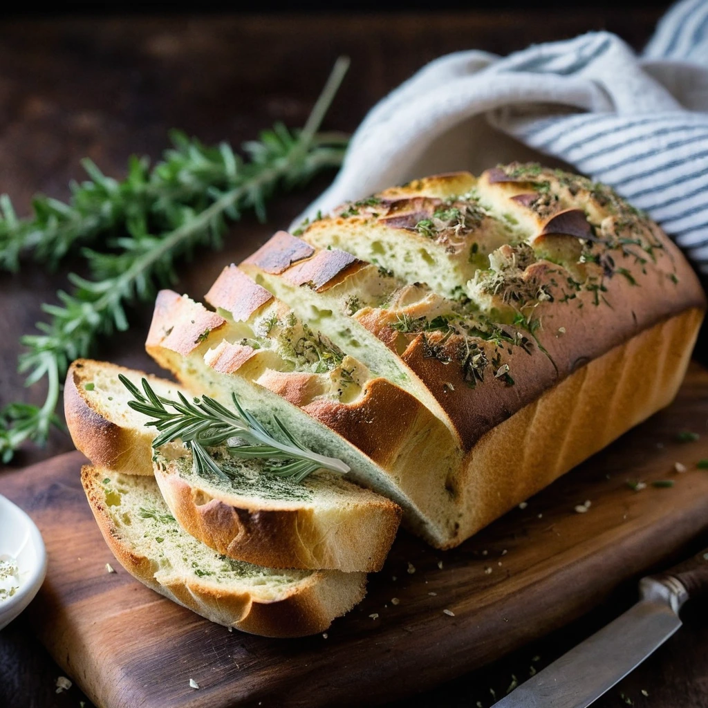 Roasted Garlic Herb Bread