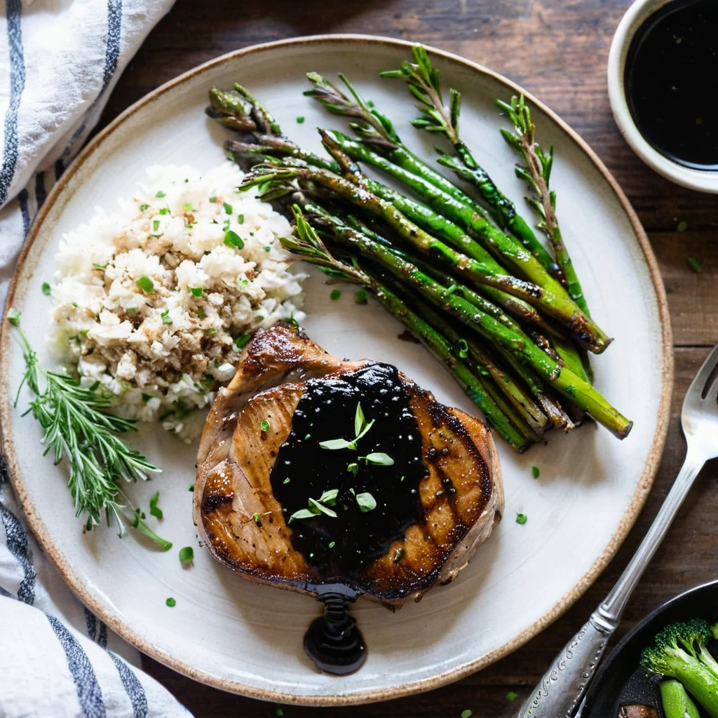 Sheet Pan Balsamic Glaze Pork Chops