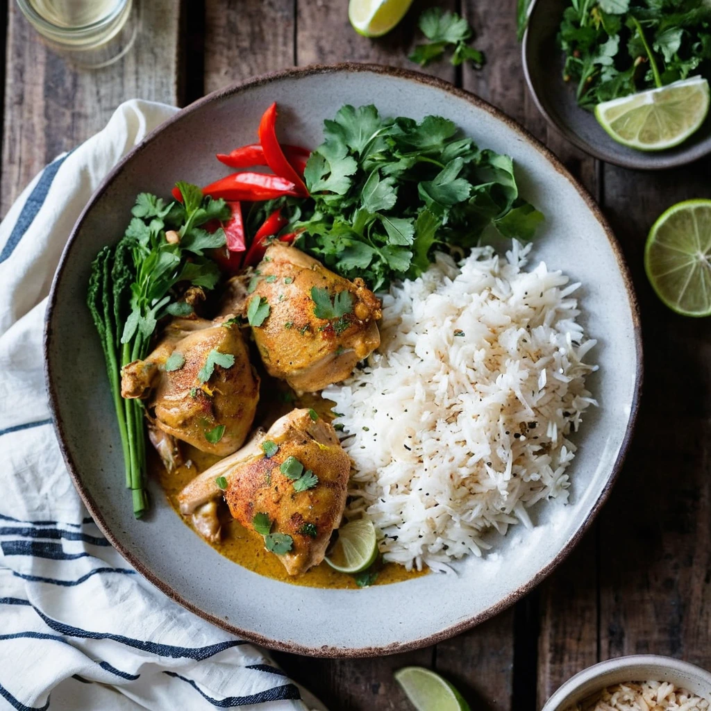 Sheet Pan Coconut Curry Chicken Thighs