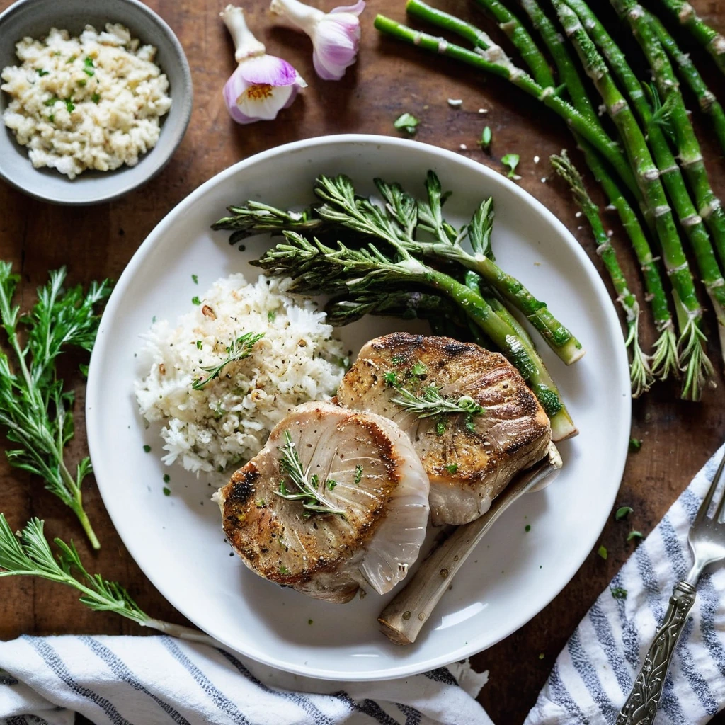 Sheet Pan Garlic Herb Pork Chops