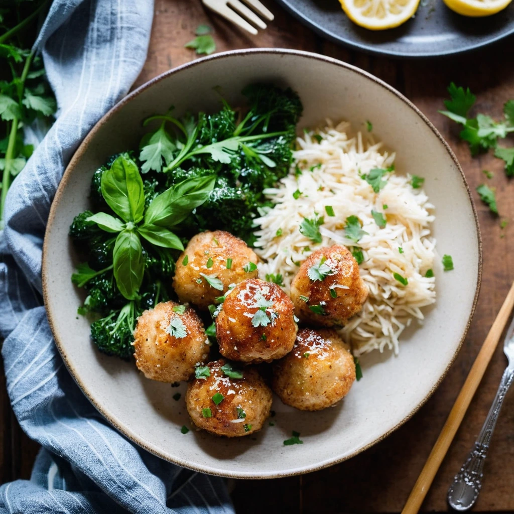 Sheet Pan Honey Garlic Chicken Meatballs