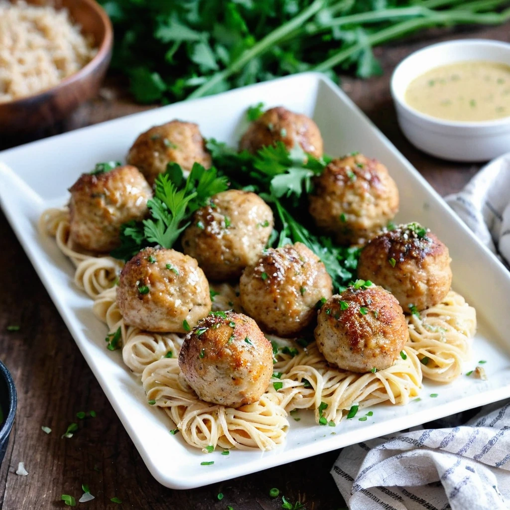 Sheet Pan Maple Dijon Chicken Meatballs