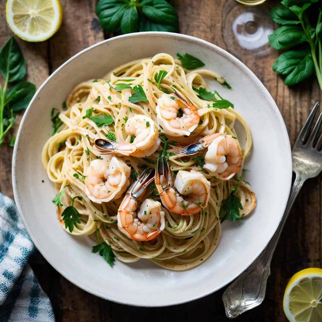 Shrimp Scampi Linguine