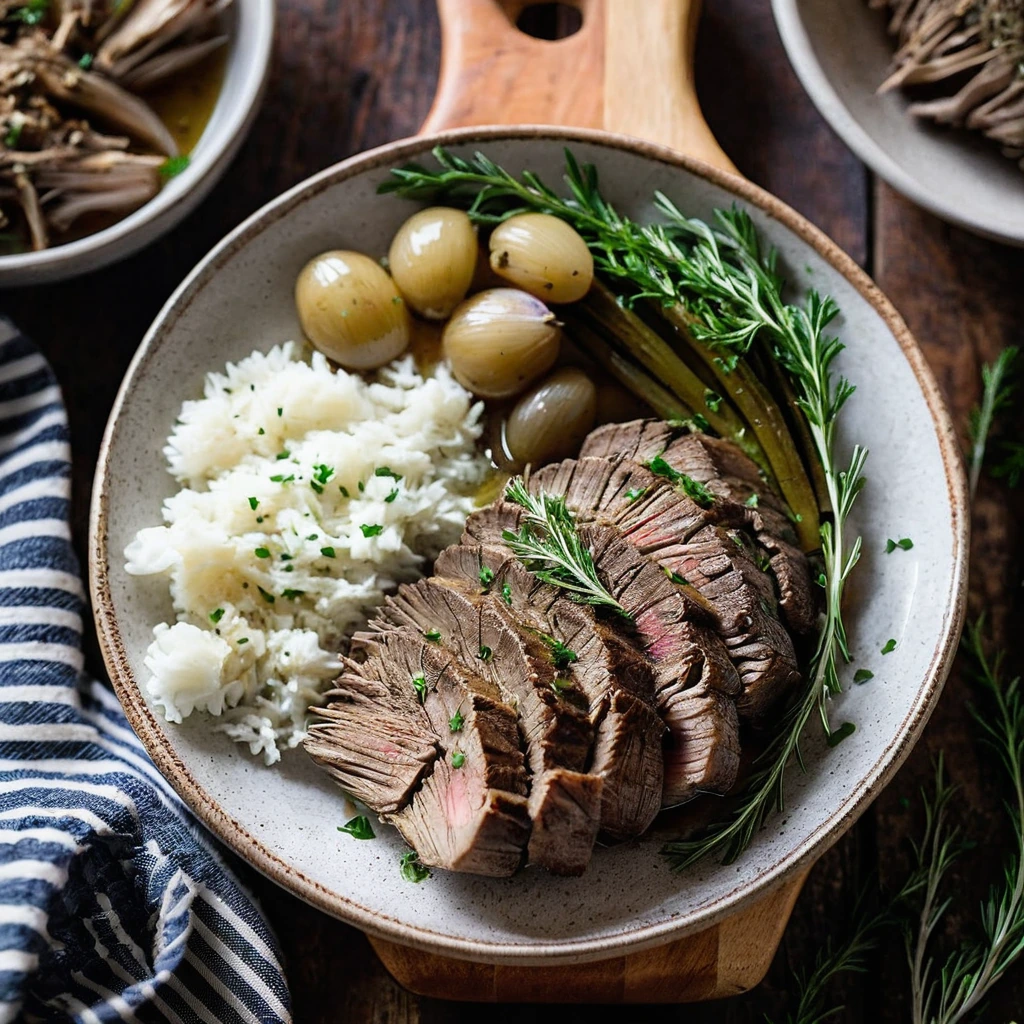 Slow Cooker Garlic Herb Pot Roast