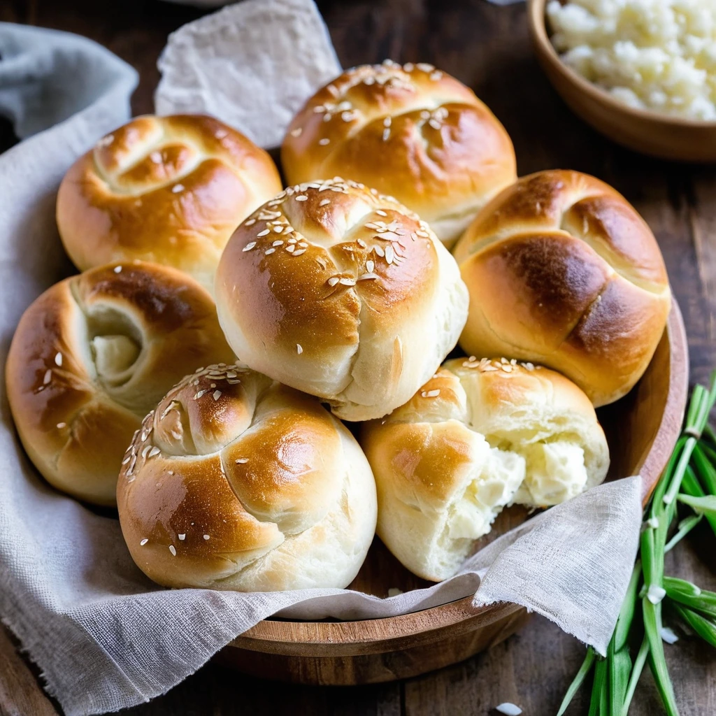 Soft Garlic Dinner Rolls