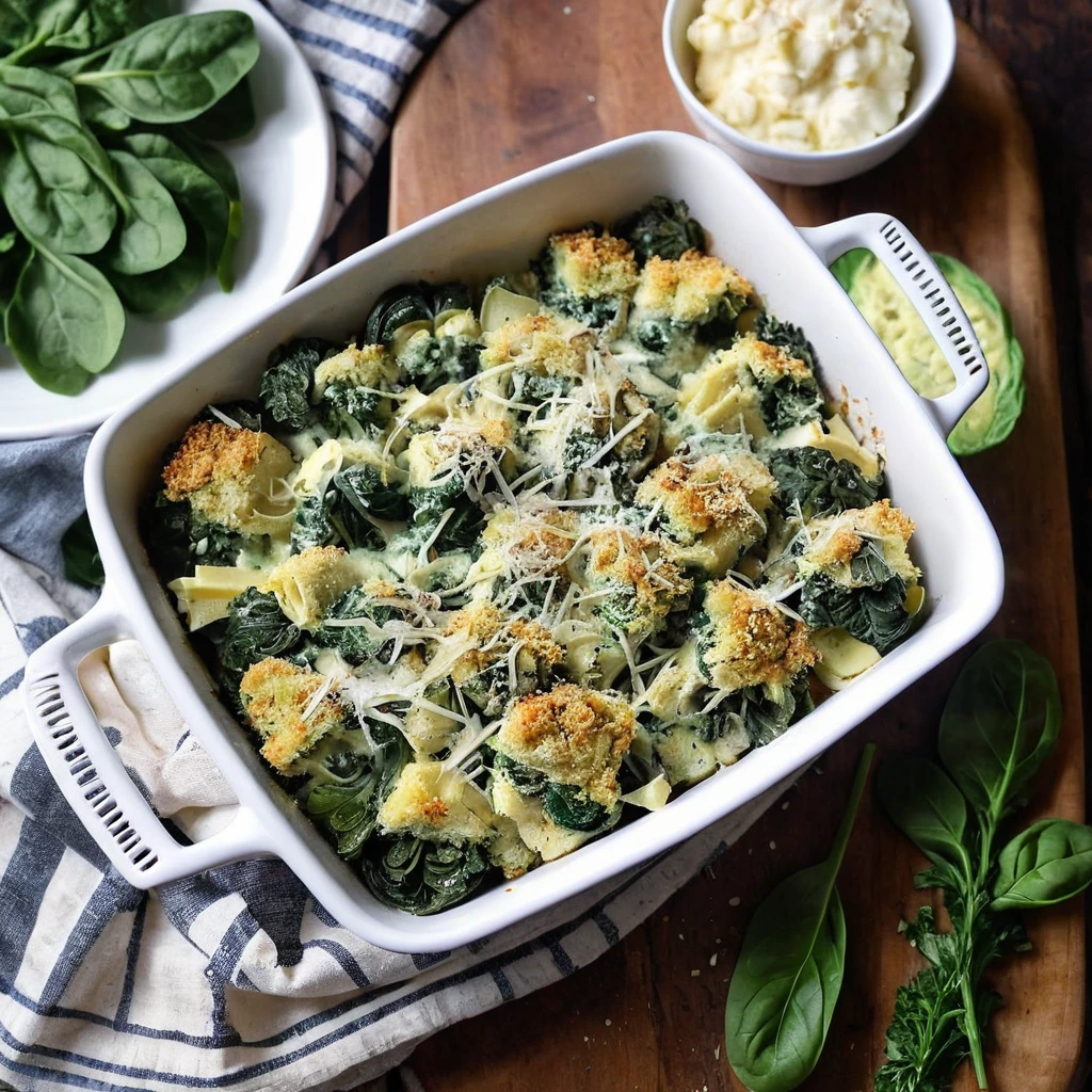 Spinach Artichoke Veggie Bake