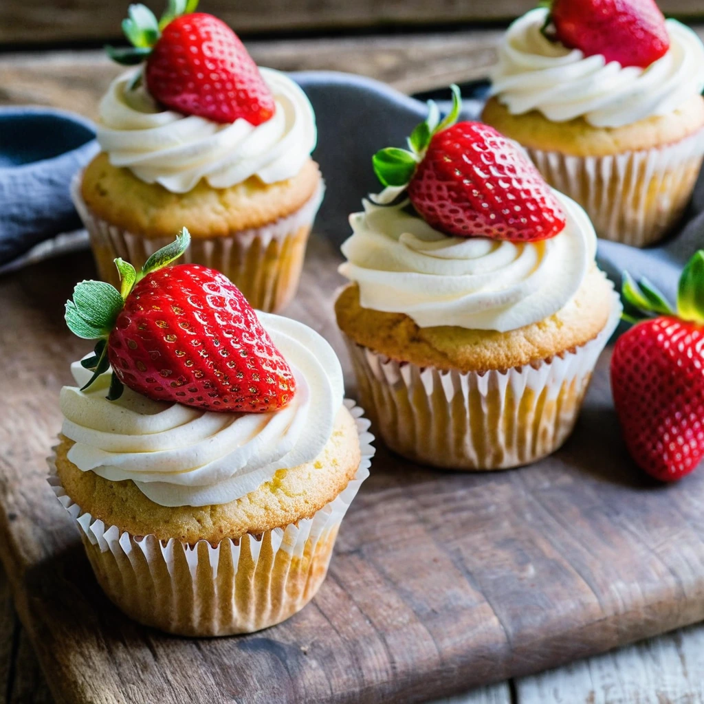Strawberry Shortcake Cupcakes