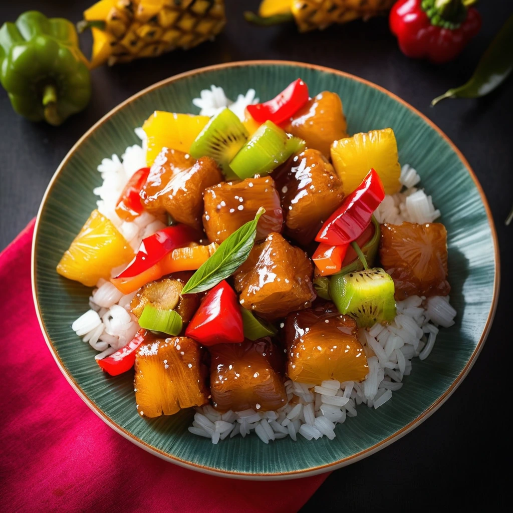 Sweet and Sour Pork with Pineapple and Peppers