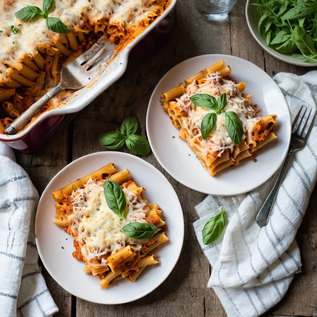 Three Cheese Baked Ziti
