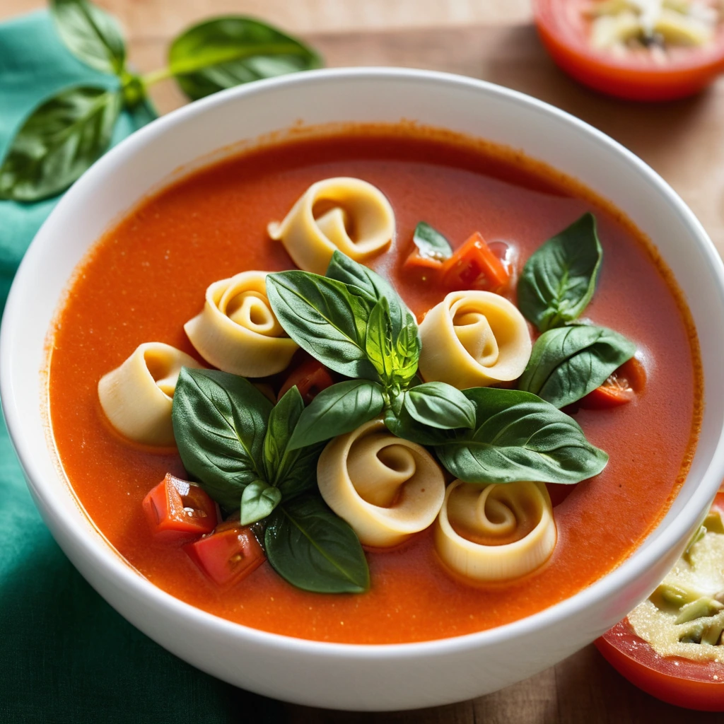 Tomato Tortellini Soup with Spinach